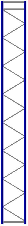 Bild von Seitenrahmen/Ständer Höhe 9500 mm Tiefe 1100 mm für Längen 1825, 2700 und 3600 mm