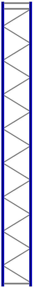 Bild von Seitenrahmen/Ständer Höhe 10000 mm Tiefe 1100 mm für Längen 1825, 2700 und 3600 mm