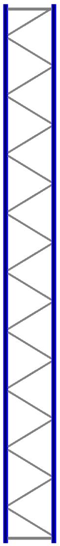 Bild von Seitenrahmen/Ständer Höhe 11000 mm Tiefe 1100 mm für Längen 1825, 2700 und 3600 mm