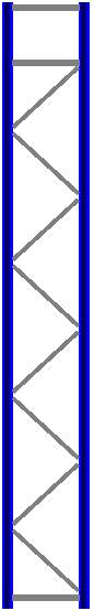 Bild von Seitenrahmen/Ständer Höhe 5500 mm Tiefe 800 mm für Längen 1825, 2700 und 3600 mm