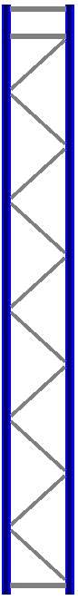 Bild von Seitenrahmen/Ständer Höhe 6500 mm Tiefe 800 mm für Längen 1825, 2700 und 3600 mm