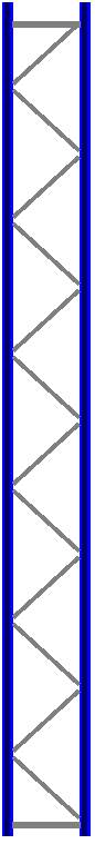 Bild von Seitenrahmen/Ständer Höhe 7500 mm Tiefe 800 mm für Längen 1825, 2700 und 3600 mm