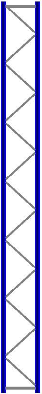 Bild von Seitenrahmen/Ständer Höhe 8000 mm Tiefe 800 mm für Längen 1825, 2700 und 3600 mm
