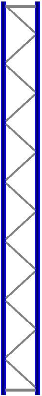 Bild von Seitenrahmen/Ständer Höhe 8000 mm Tiefe 800 mm für Längen 1825, 2700 und 3600 mm