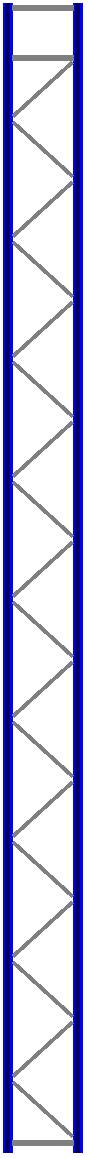 Bild von Seitenrahmen/Ständer Höhe 11500 mm Tiefe 800 mm für Längen 1825, 2700 und 3600 mm