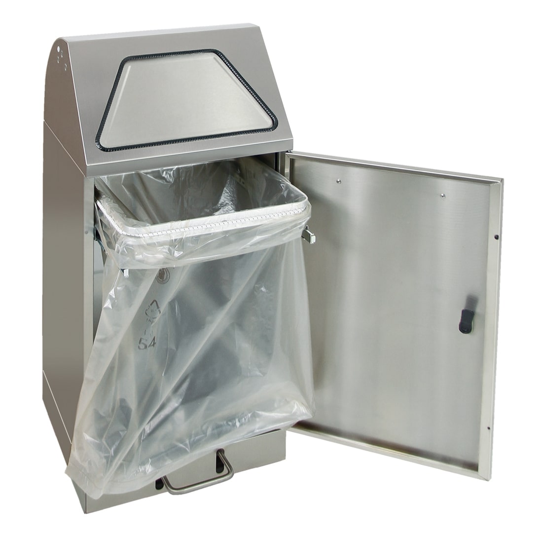 Bild von Abfalltrennsystem Modell Vario 60 Liter, mit Trethebel, mit ProSlide©-System Edelstahl