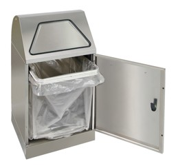Bild von Abfalltrennsystem Modell Vario 45 Liter, mit Handbedienung, mit ProSlide©-System Edelstahl