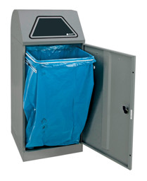 Bild von Abfalltrennsystem Modell Vario 120 Liter, mit Handbedienung, mit ProSlide©-System graualu-struktur