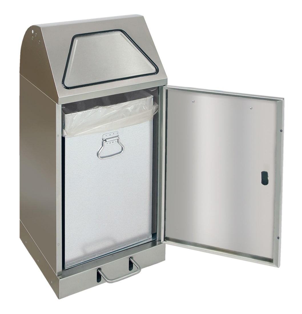 Bild von Abfalltrennsystem Modell Vario 60 Liter, mit Trethebel,  mit verzinktem Innenbehälter Edelstahl