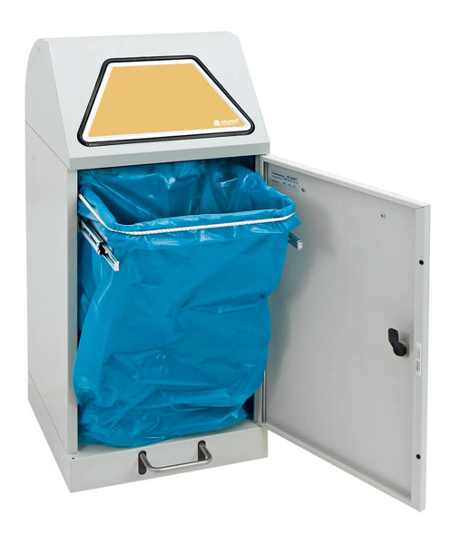 Bild von Abfalltrennsystem Modell Vario 60 Liter, mit Trethebel, mit ProSlide©-System lichtgrau