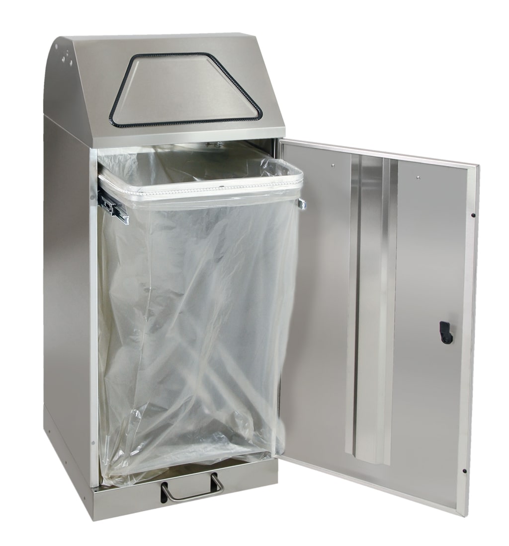 Bild von Abfalltrennsystem Modell Vario 120 Liter, mit Trethebel, mit ProSlide©-System Edelstahl