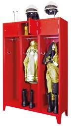 Bild von Feuerwehrschrank mit Wertfach, 3 Abteile