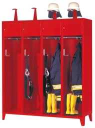 Bild von Feuerwehrschrank mit Wertfach, 4 Abteile