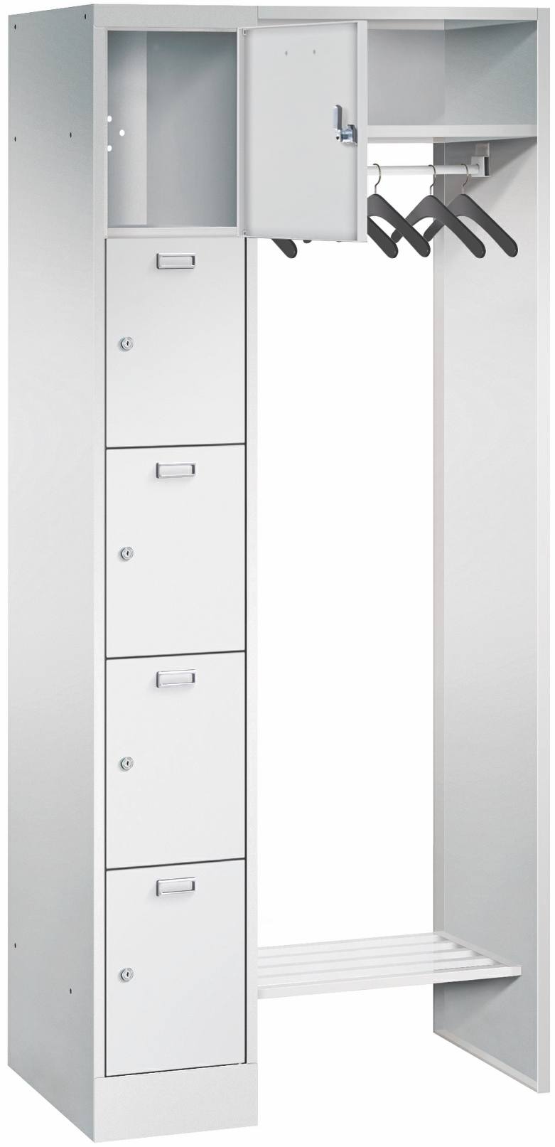 Bild von offene Garderobe mit 5 Schliessfächer Breite 300 mm