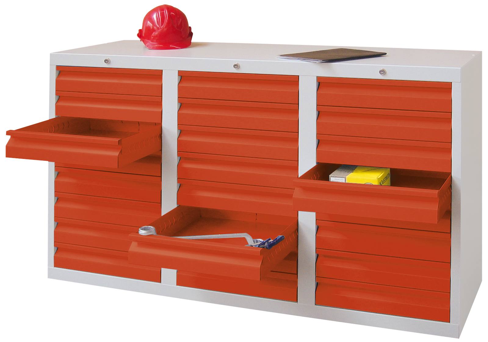 Bild von Schubladenschrank 900x1500x500 mm HxBxT, 24 Schubladen