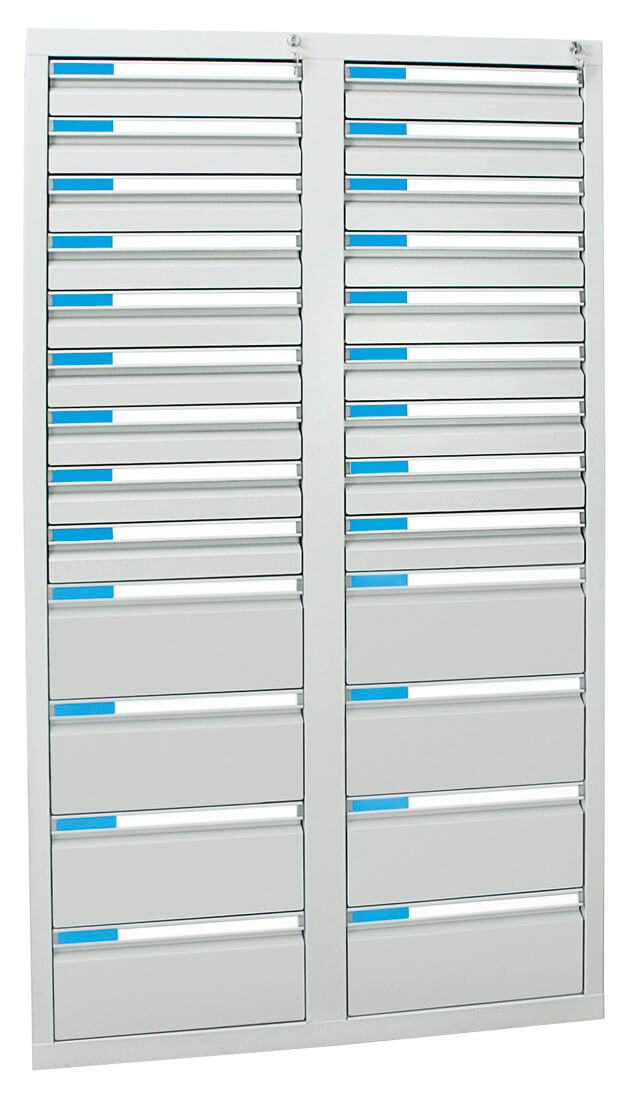 Bild von Schubladenschrank 1800x1000x500 mm HxBxT, 26 Schubladen