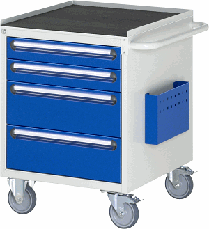 Bild von Montagewagen Modell L3.1, B 580 x T 650 x H 790 mm, Metall-Top 25 mm mit Anti-Rutsch-Matte 