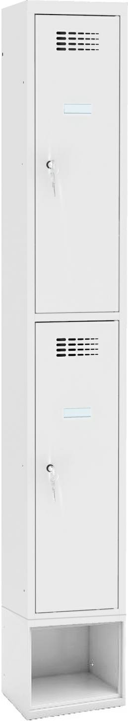 Bild von Garderobenschrank auf Schuhfach, 1 Abteil mit 2 Fächer mit 300 mm Abteilbreite