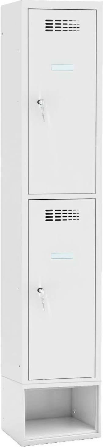 Bild von Garderobenschrank auf Schuhfach, 1 Abteil mit 2 Fächer mit 400 mm Abteilbreite