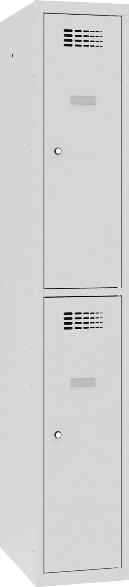 Bild von Garderobenschrank, Breite 300 mm 1 Abteil mit 2 Fächer übereinander, Total 2 Fächer, SUS 312 W