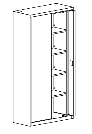 Bild von Schrank mit Einschwenktüren