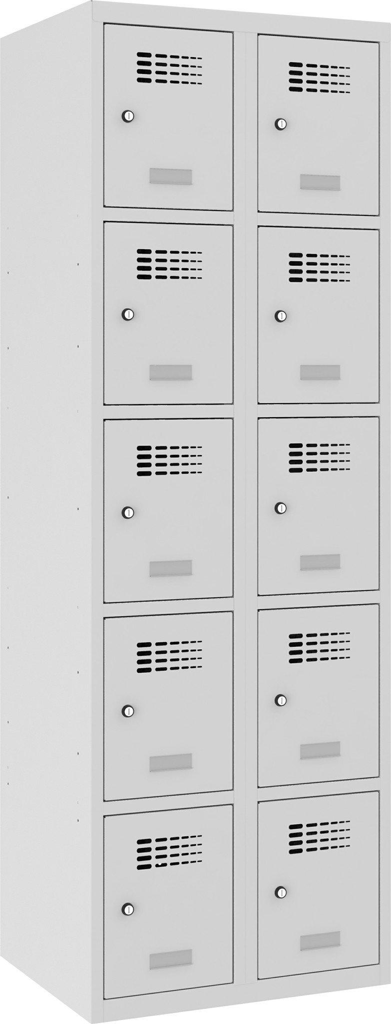 Bild von Schliessfachschrank, 2 Abteile mit je 5 Fächer übereinander, Total 10 Fächer