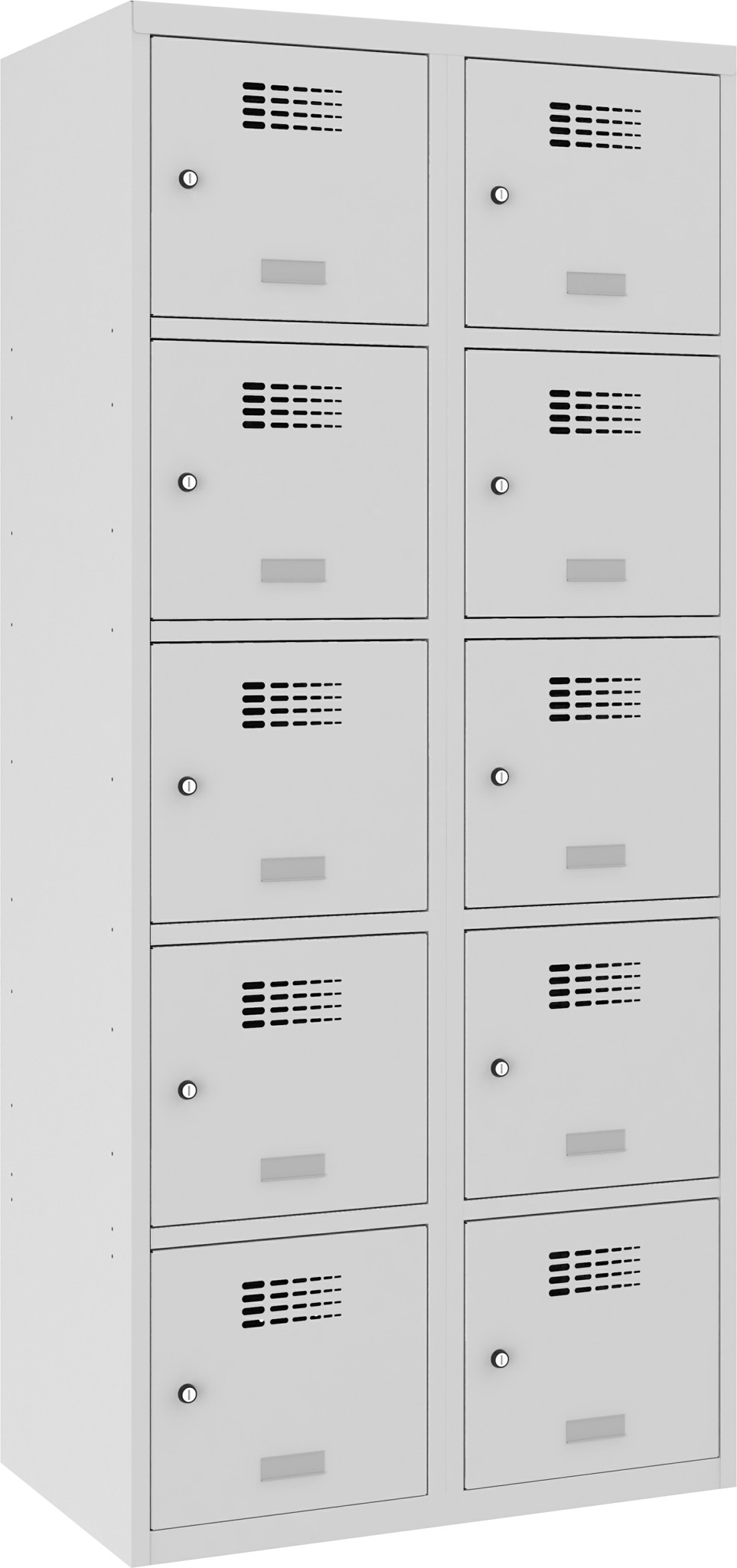 Bild von Schliessfachschrank, 2 Abteile mit je 5 Fächer übereinander, Total 10 Fächer