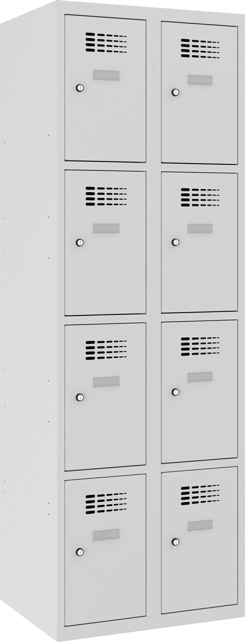 Bild von Schliessfachschrank, 2 Abteile mit je 4 Fächer übereinander, Total 8 Fächer