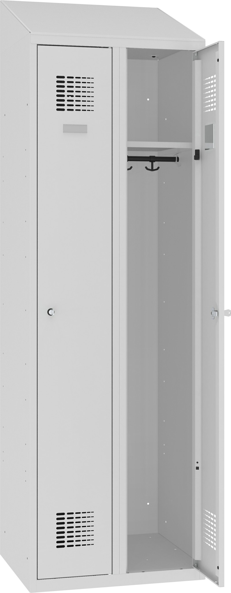 Bild von Garderobenschrank 2 Abteile mit Schrägdach, SUM 320 W, 1 pkt