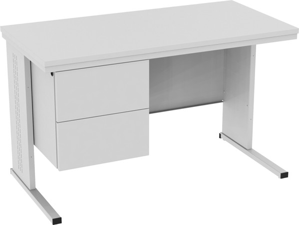 Bild von Schreibtisch mit Rückblende STL 212s, 740-770x1200x600 mm HxBxT