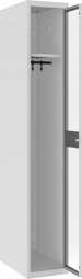 Bild von Garderobenschrank Plexiglastüre MSUM 310 W, 1 pkt, 1 Abteil mit 300 mm Abteilbreite