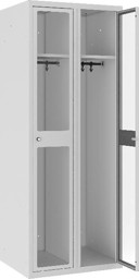 Bild von Garderobenschrank Plexiglastüren MSUM 420 W, 1 pkt, 2 Abteil mit 400 mm Abteilbreite