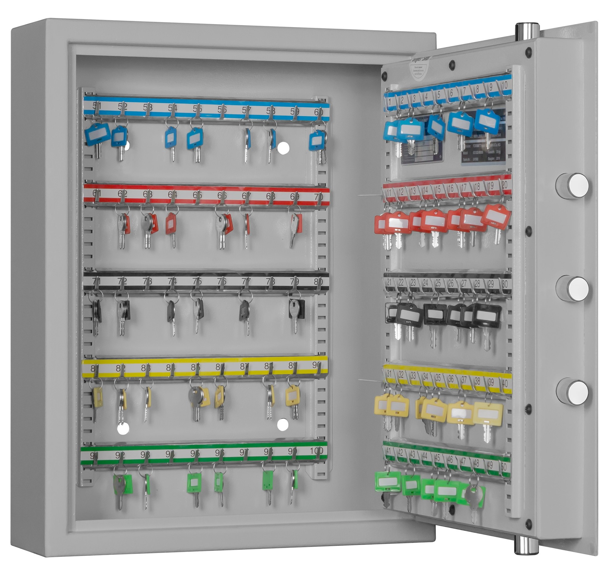 Bild von Schlüsselschrank GW-STFM 100, Stufe A und S1, Farbe RAL 7035