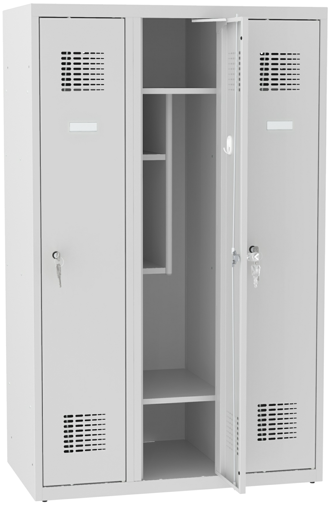 Bild von Schulgarderobenschrank, 3 Abteil mit je 300 mm Abteilbreite, MSum 330s, 1 pkt