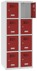 Bild von Schulschliessfachschrank, Breite 300 mm 2 Abteil mit 4 Fächer übereinander, Total 8 Fächer, MSus 324s, 1 pkt