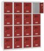 Bild von Schulschliessfachschrank, Breite 300 mm 4 Abteil mit 4 Fächer übereinander, Total 16 Fächer, MSus 344s, 1 pkt
