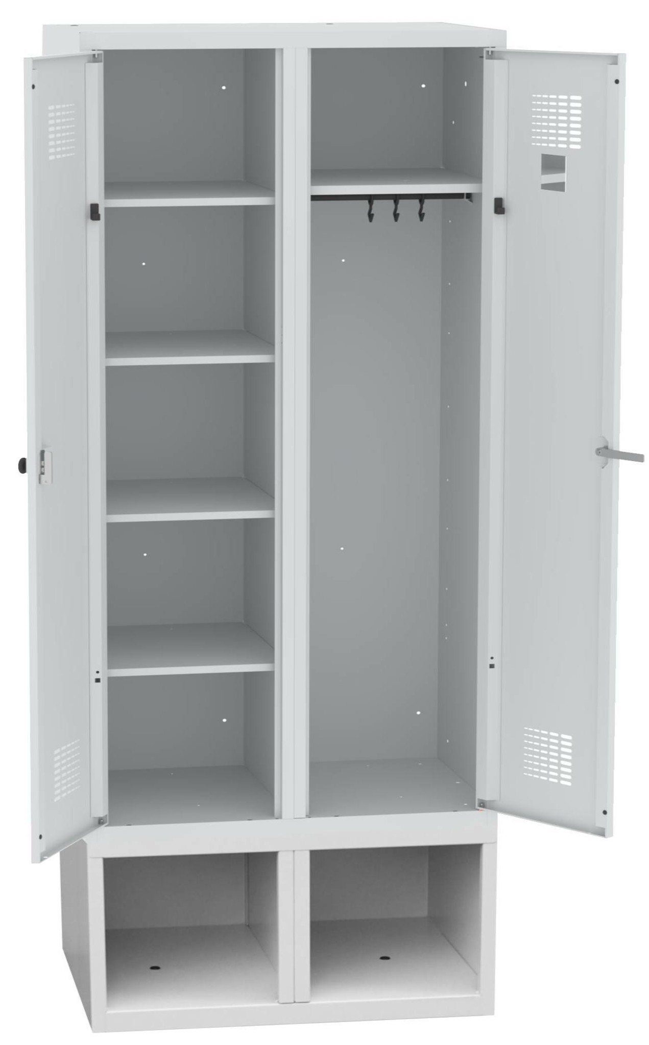 Bild von Kleider-/Wäscheschrank WZD 81 st, 1800x800x500 mm HxBxT auf Schuhfach