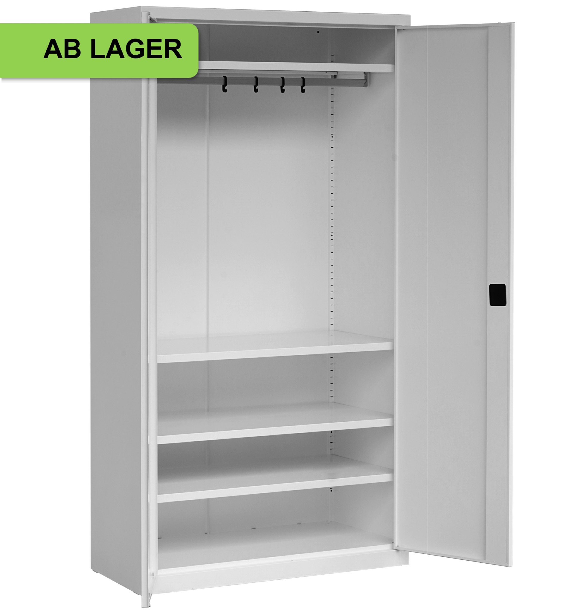 Bild von Mehrzweck-/Garderobenschrank 1990x1000x400 mm HxBxT auf Sockel auf Lager