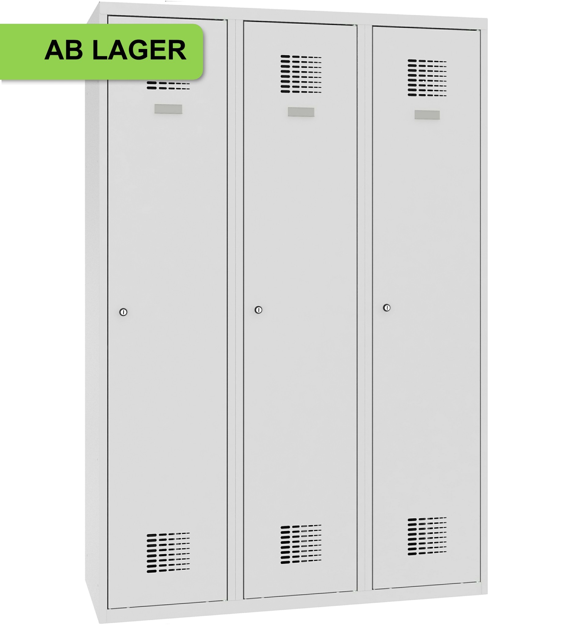 Bild von Garderobenschrank, 3 Abteile mit 400 mm Abteilbreite, SUM 430 W, 1 pkt ab Lager