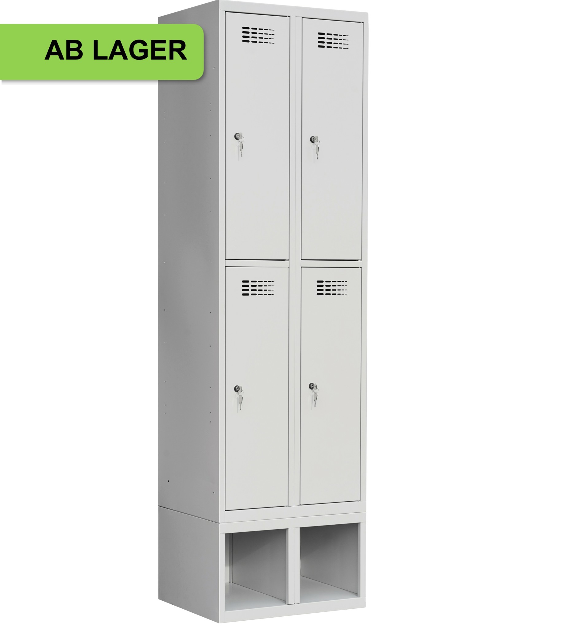 Bild von Garderobenschrank auf Schuhfach, 2 Abteile ab Lager