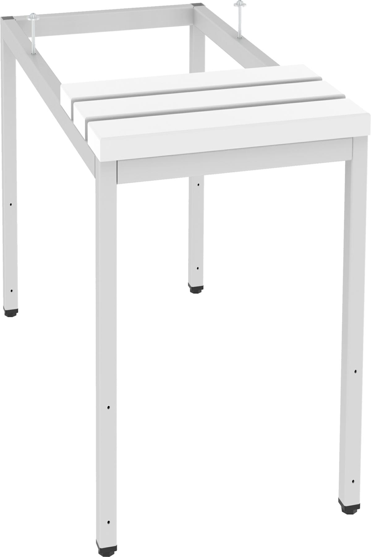 Bild von Untergestell mit Sitzbank, Breite 300 mm Kunststofflatten