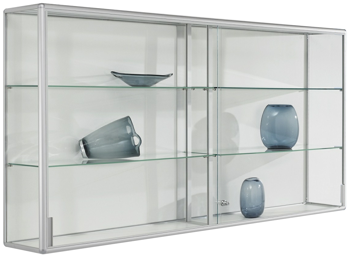 Bild von Wandvitrine 1020x2020x300 mm HxBxT, mit ESG-Verglasung