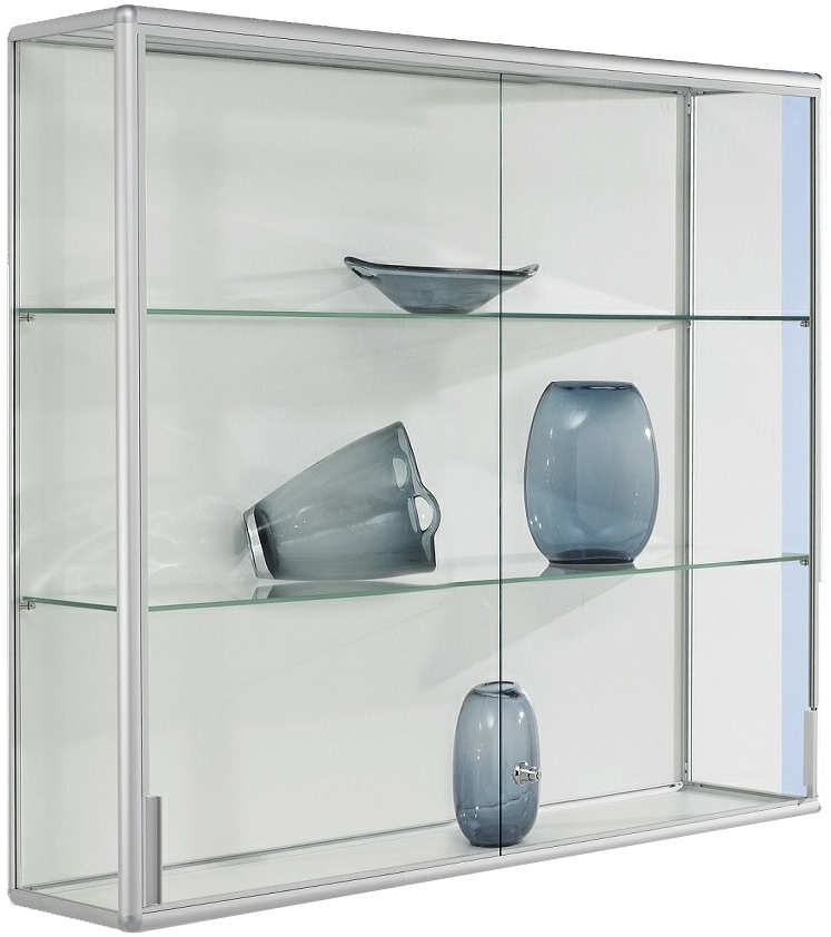 Bild von Wandvitrine 1020x1020x300 mm HxBxT, mit ESG-Verglasung