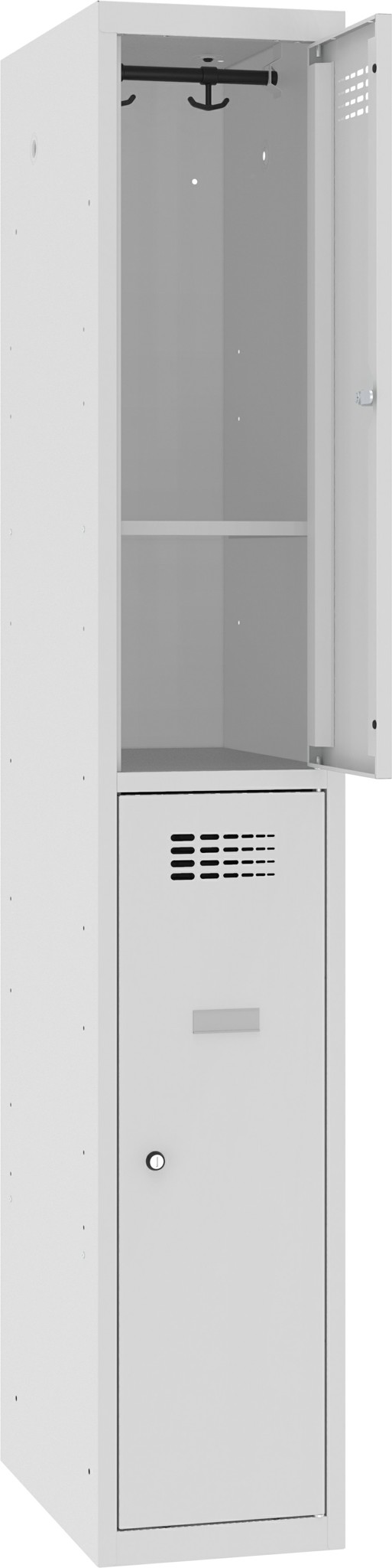 Bild von Garderobenschrank, Breite 300 mm 1 Abteil mit 2 Fächer übereinander, SUS 312 W Z