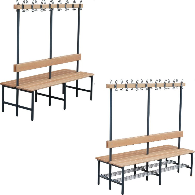 Bild von Doppelseitige Sitzbank Länge 1500 mm, Tiefe 780 mm