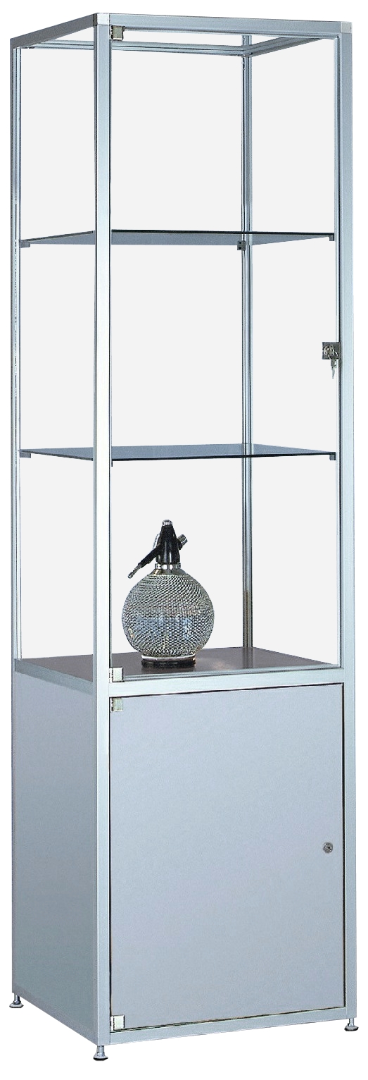 Bild von Säulenvitrine mit Staufach 2000x400x400 mm HxBxT