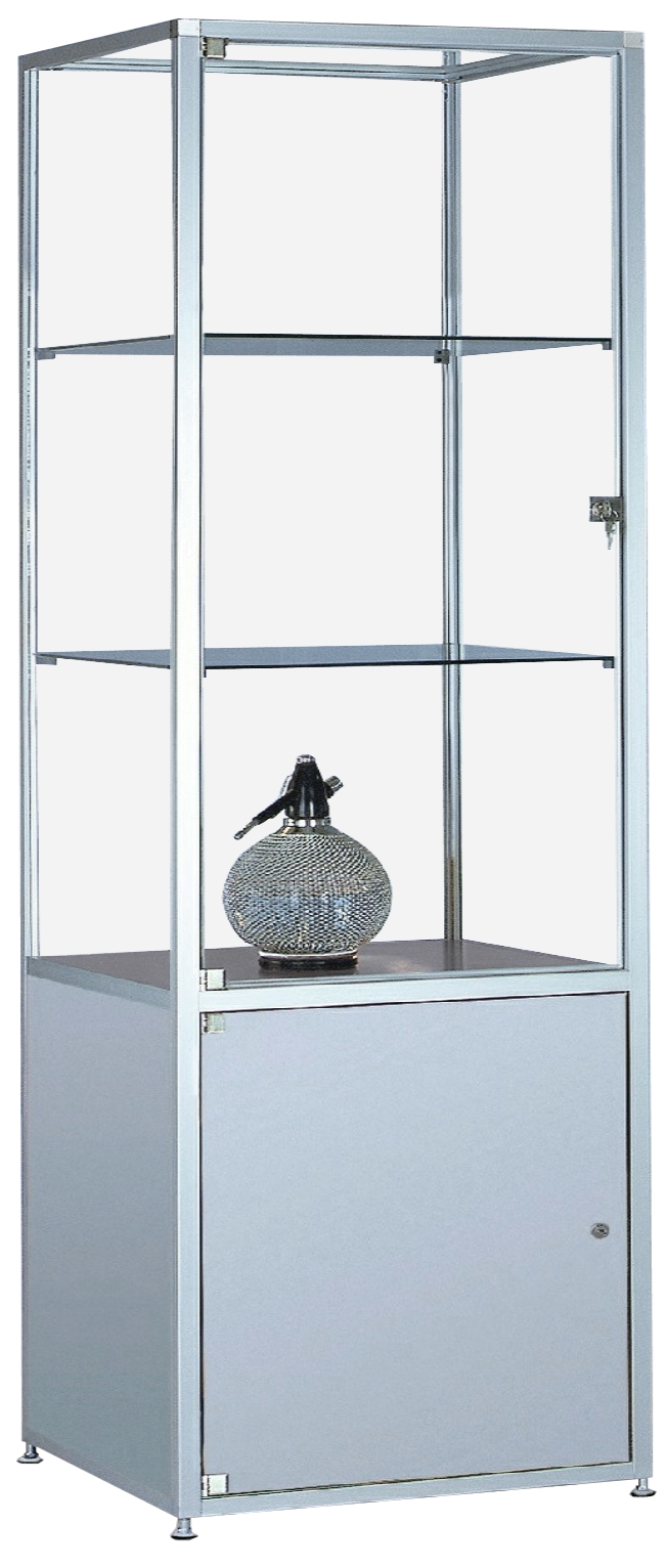 Bild von Säulenvitrine mit Staufach 2000x500x500 mm HxBxT