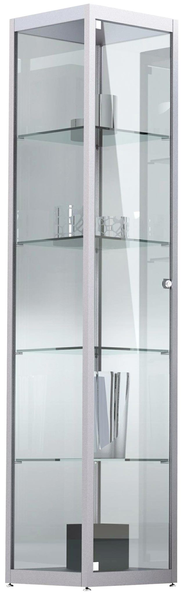 Bild von Säulenvitrine 1820x400x400 mm HxBxT mit 4-seitiger ESG-Verglasung