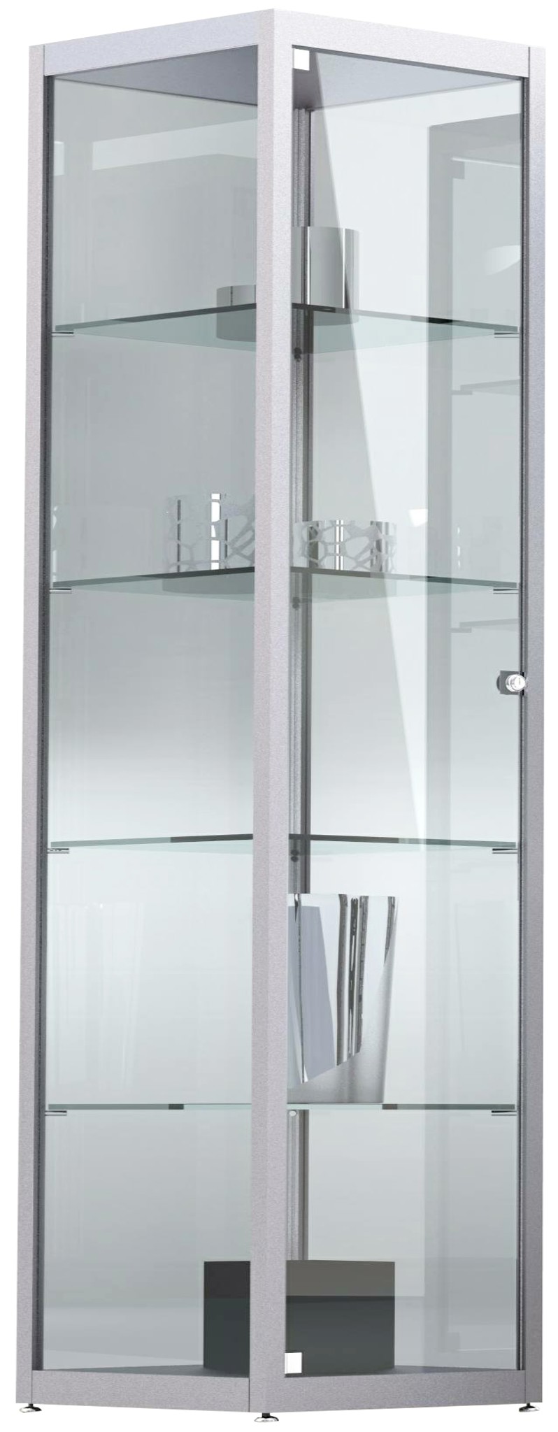 Bild von Säulenvitrine 1820x500x500 mm HxBxT mit 4-seitiger ESG-Verglasung