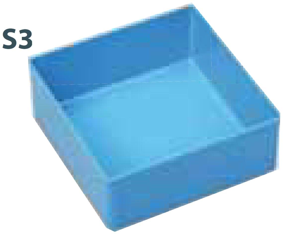 Bild von Kunststoffbox S3, 45x108x108 mm HxBxT
